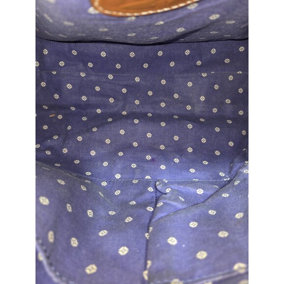 Fossil Crossbody Navy Blue Bag Colored Floral Print Coated Canvas Colorful - Picture 8 of 16